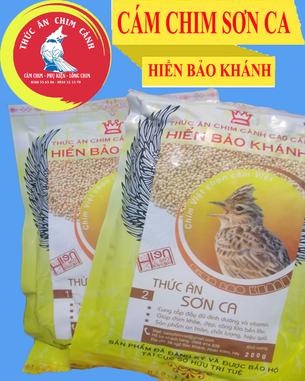[HCM] COMBO 2 GÓI CÁM CHIM SƠN CA ( CHIM CHIỆN CHIỆN ) HIỂN BẢO KHÁNH SỐ 2 ( Căng Lửa) _ 200g