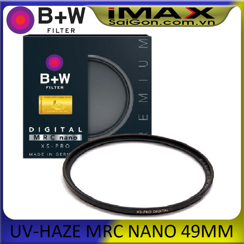 Kính lọc Filter B+W XS-Pro Digital 010 UV-Haze MRC Nano 49mm (Hoằng Quân) + Bút lau lens