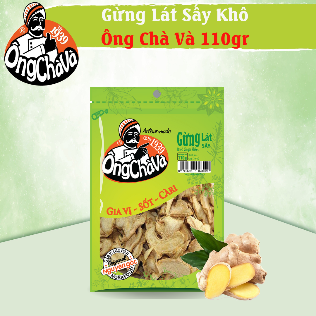 Ong cha va dried ginger flakes 110g
