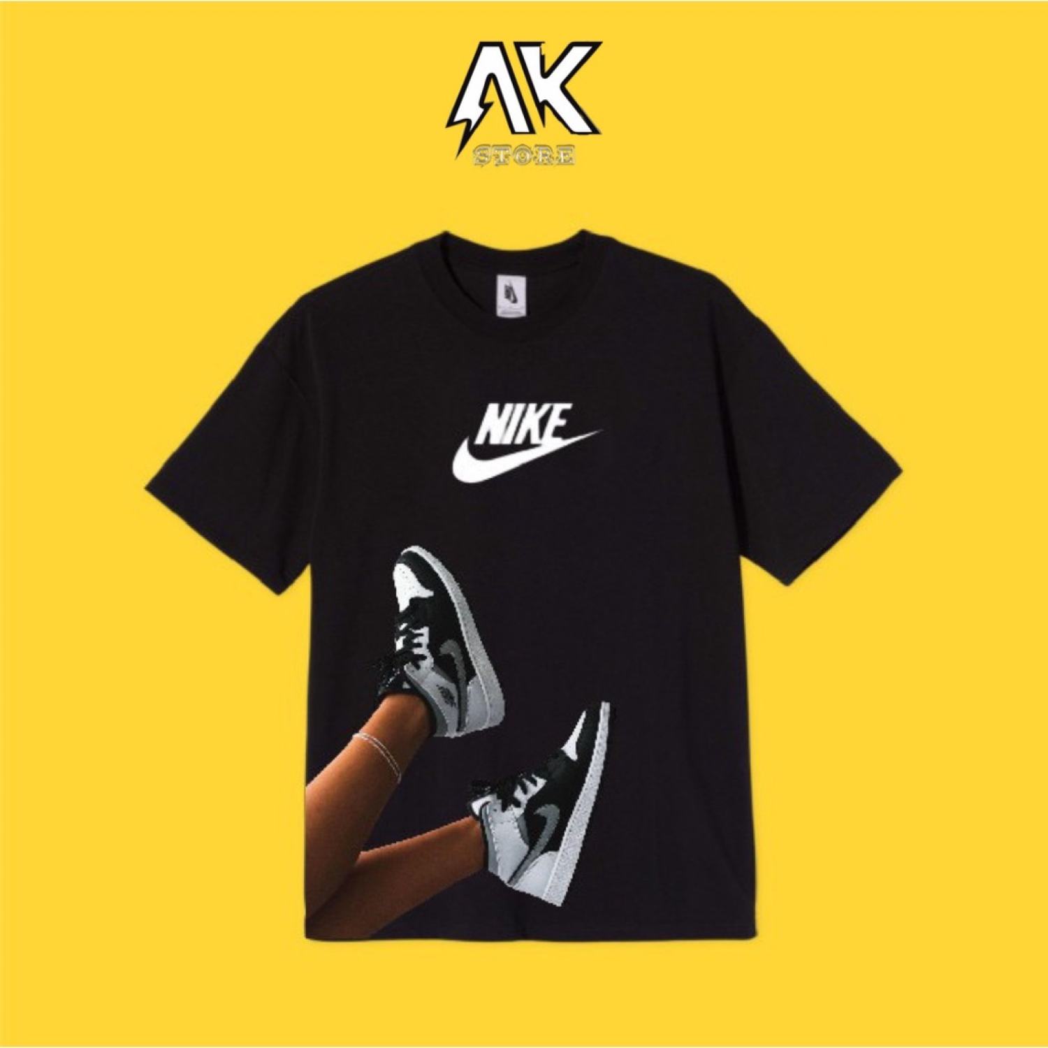 Áo thun N.I.K.E Đôi CHân Custom Hàng Cao Cấp Cotton 100% [ Free Ship ]