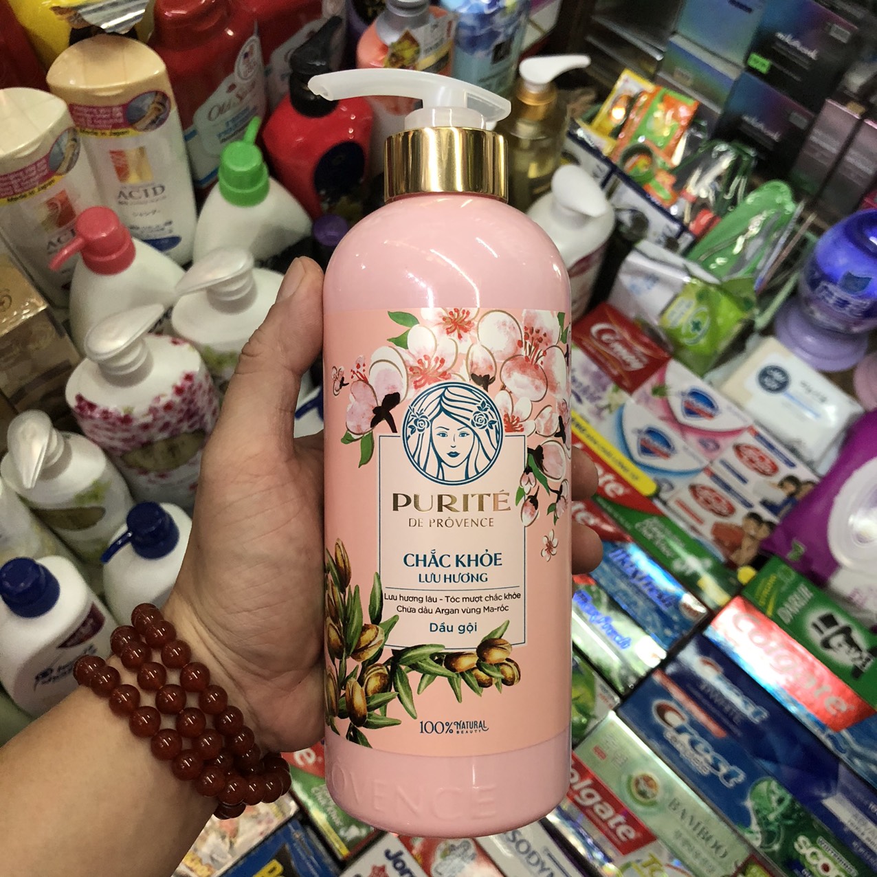 Dầu gội Purite de Provence Hoa Anh Đào & Hoa Hồng 600ml