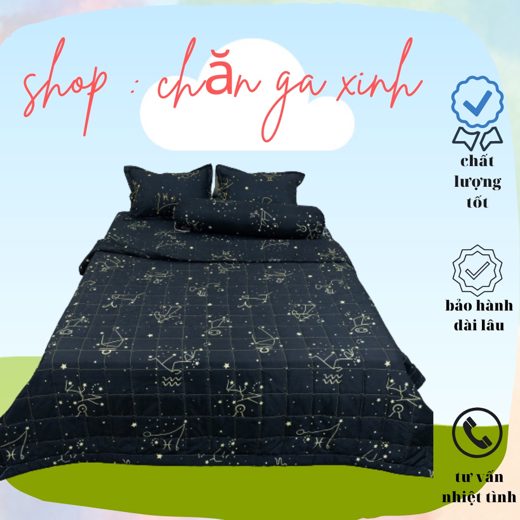 Chăn Hè Poly Cotton trần bông 3 Lớp