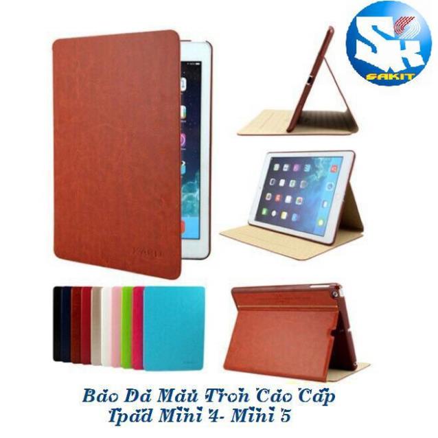 Bao Da  Trơn Cao Cấp Ipad Mini 4- Mini 5.