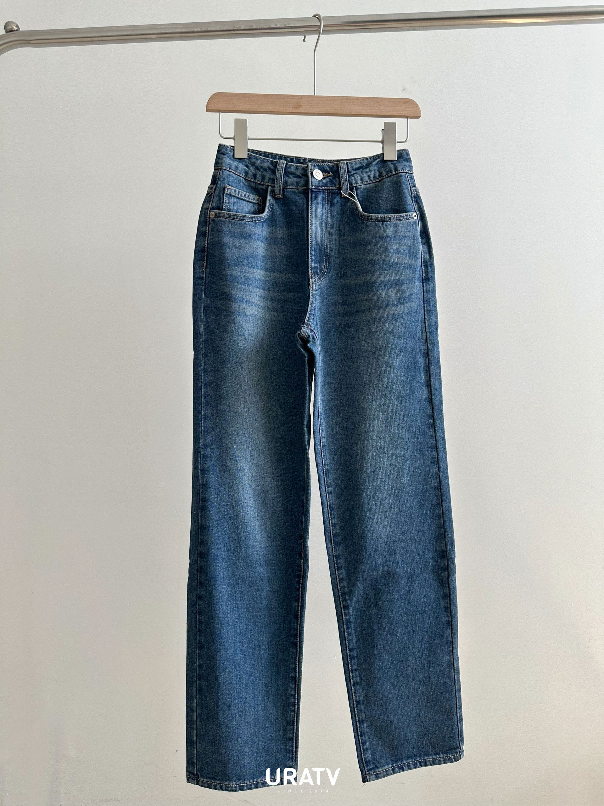 [ẢNH THẬT-CÓ SẴN] Suông jean trơn dài basic uratv