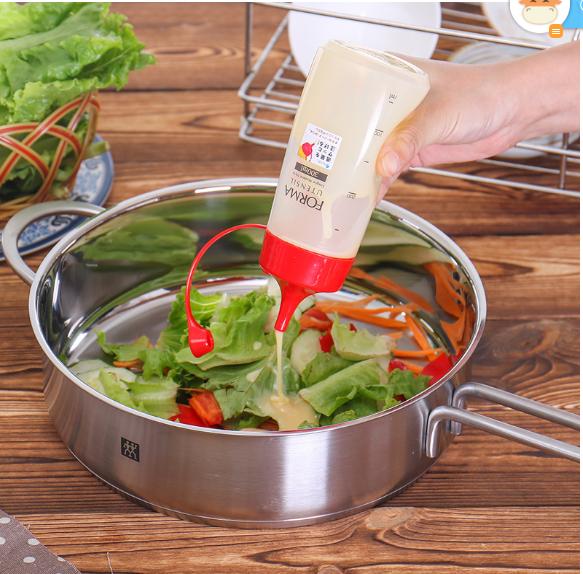 Nhật Bản Asvel Đồ Gia Vị Chai Lon Lọ Đựng Dầu Mứt Hoa Quả Salad Lọ Mật Ong Nhựa Bình Bóp Nước Sốt Gia Vị Chai Bóp