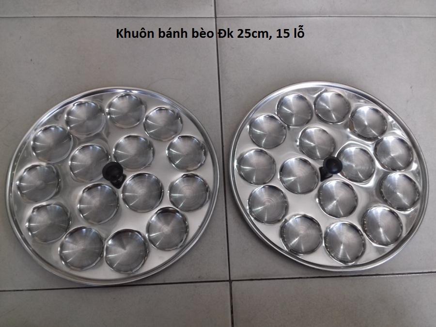 Combo 2 khuôn làm bánh bèo nhỏ inox Đk 25cm