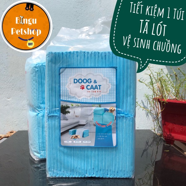 Bịch tã lót chuồng cho Chó Mèo vệ sinh vào khay, chuồng siêu thấm hút 100,50 miếng tùy size | Bingu Petshop