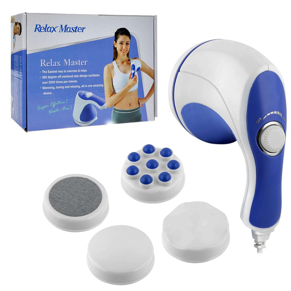 [HCM]máy massage cầm tay mini đánh tan mỡ bụng Relax Spin Tone (3 đầu massage)