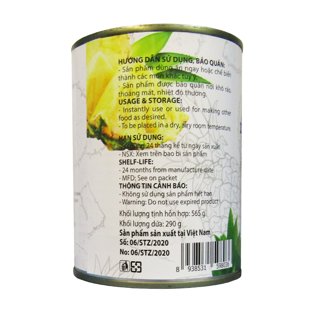 [HCM]Dứa đóng lon Sozen 560g