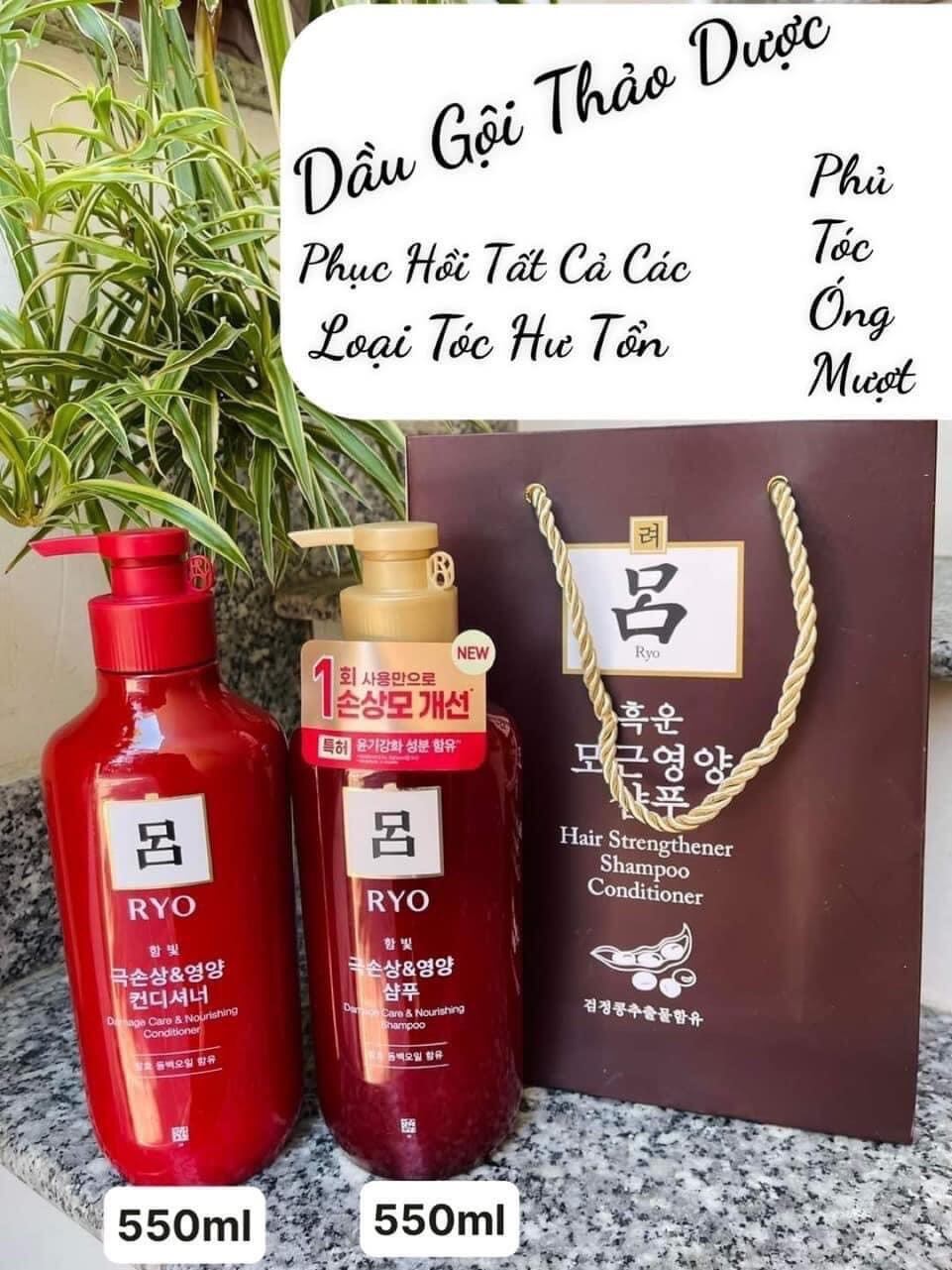 Dầu gội và dầu xả Ryo Hàn Quốc 500ml