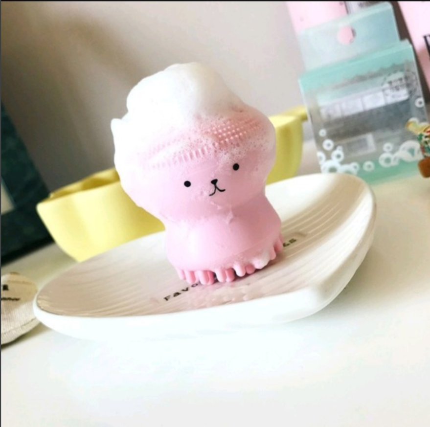 Silicon Face Washing Octopus