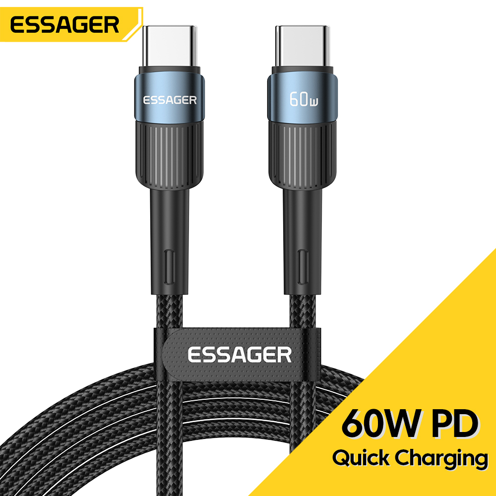 Essager 3M PD 100W USB Type C To USB C Cable USB-C QC 4.0 Fast Charging Charger Wire Cord For Macbook Pro ipad Samsung Xiaomi Oppo Vivo Type-C USBC Cable