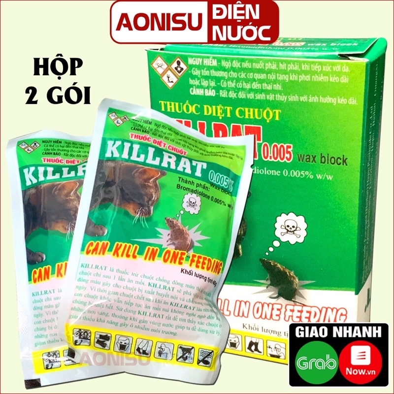 Thuốc diệt chuột KILLRAT 0.005% ( Hộp 2 gói)