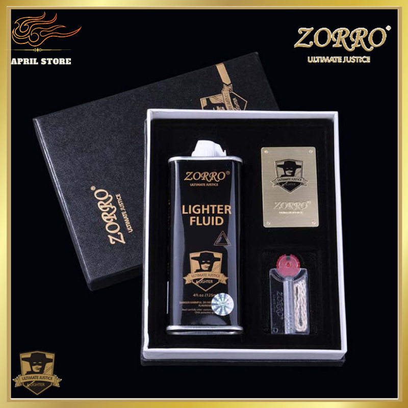BÁO GIÁ BỘ 3 SẢN PHẨM XĂNG, ĐÁ, BẤC ZIPPO | Shopee Lazada Sendo Tiki mới nhất 28 Bộ Phụ Kiện Chuyên Dụng Cho Bật Lửa Zippo 3 Món Xăng Đá Bấc Zorro Full Box