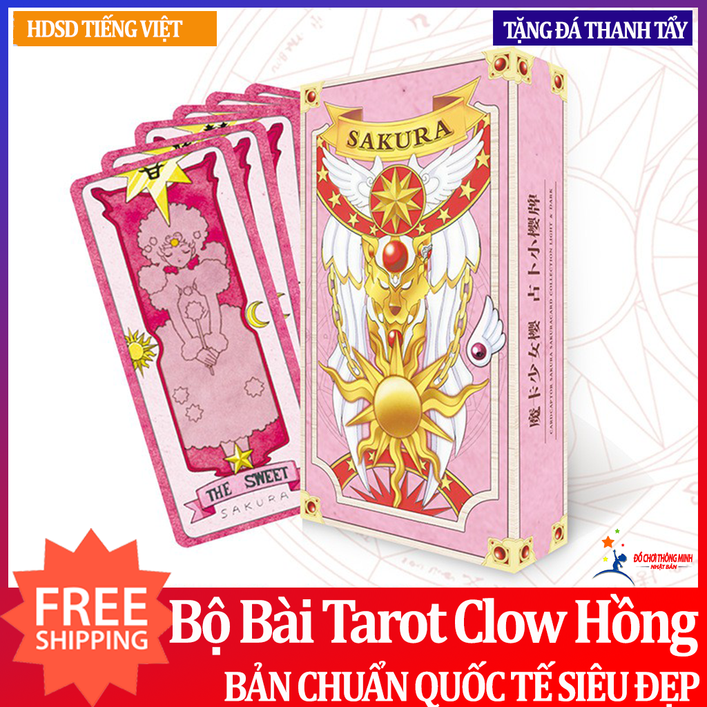 Bài Tarot Clow card Cardcaptor Sakura KINOMOTO SAKURA Phiên Bản Màu Hồng