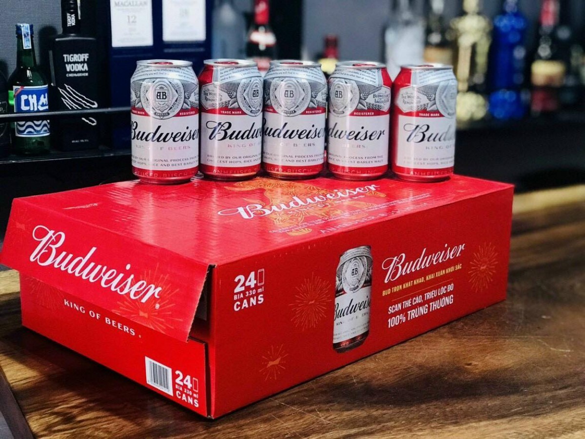 Thùng 24 Lon Bia Budweiser (330ml / Lon)