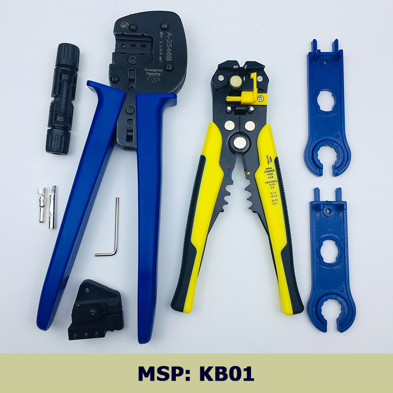 Bộ kìm MC4 KB chuyên nghiệp bộ dụng cụ bấm cos MC4 chuyện dụng cho điện năng lượng mặt trời