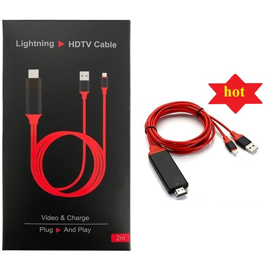 CÁP HDMI CHO IPHONE 5,6,7, IPAD KẾT NỐI TIVI, MÁY CHIẾU