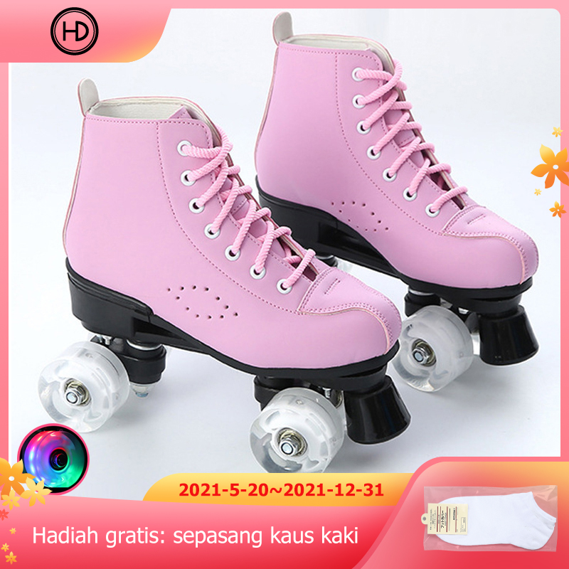 Giày trượt patin hai hàng, giày patin flash, giày patin cho người lớn, giày trượt cho bé trai và bé gái
