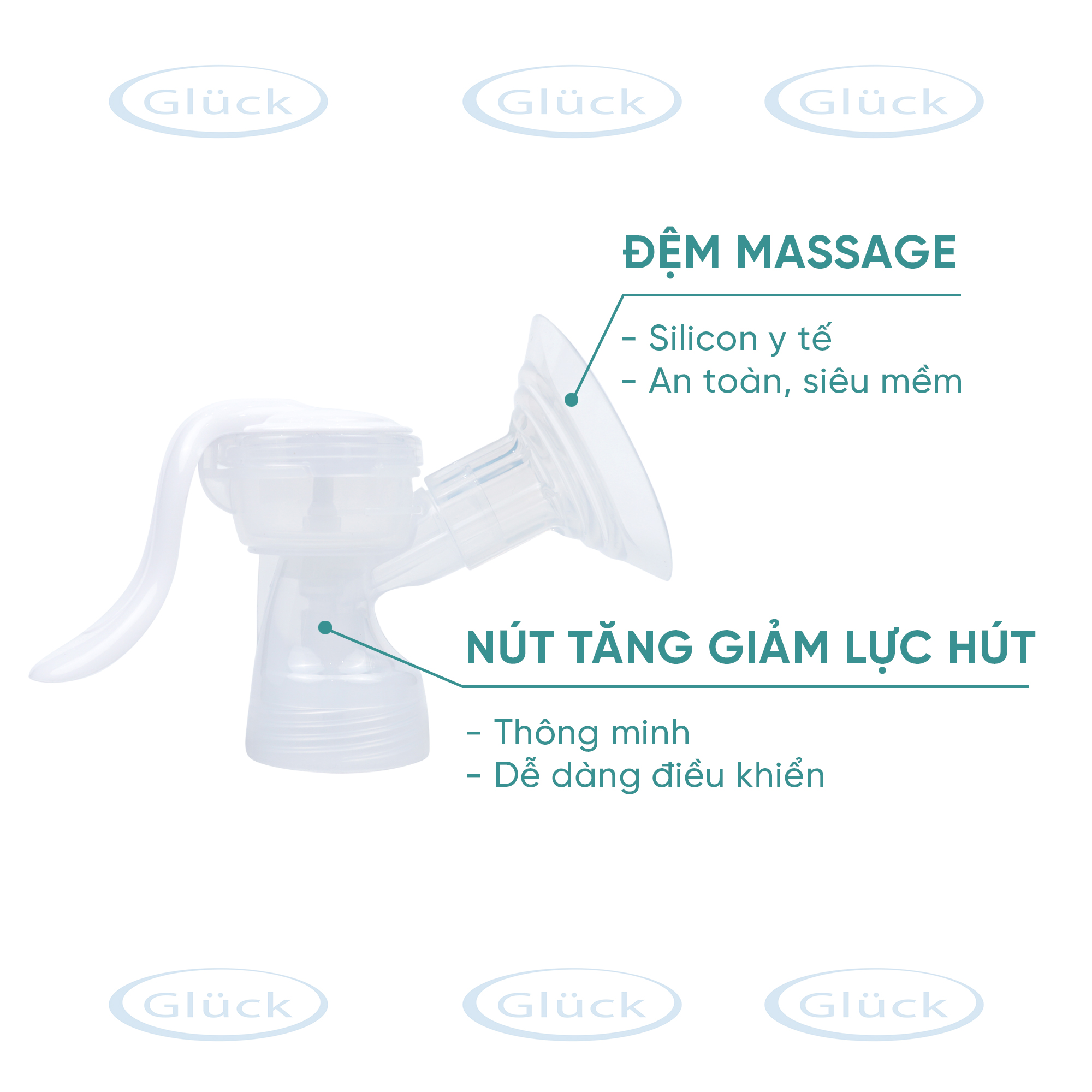 Máy Hút Sữa Bằng Tay 1 Bình GP22-1 - Gluck Baby