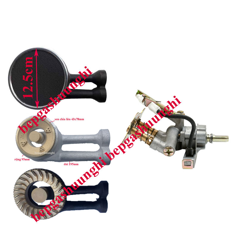 Công tắc bếp gas đôi, điếu gang có chế độ hâm