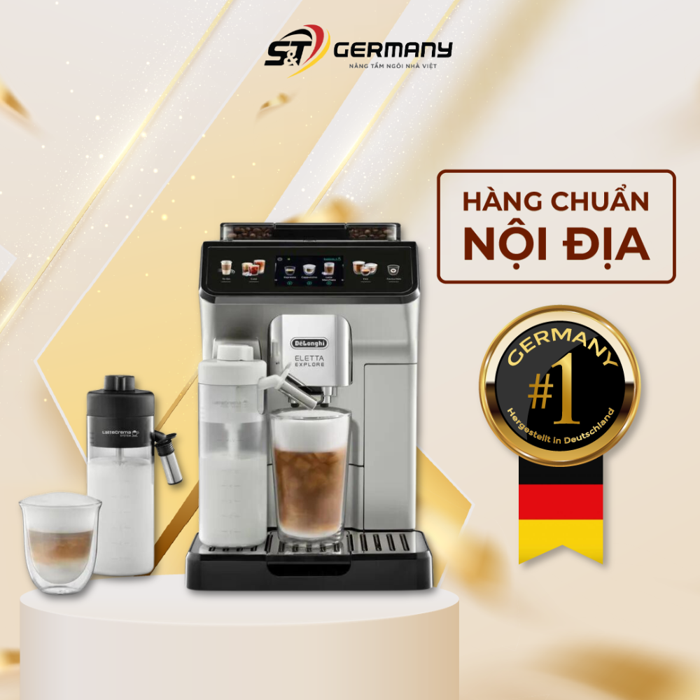 Máy pha cà phê tự động delonghi ecam 450.55.s eletta explore nội địa đức máy pha espresso cappuccino germanysnt 630062