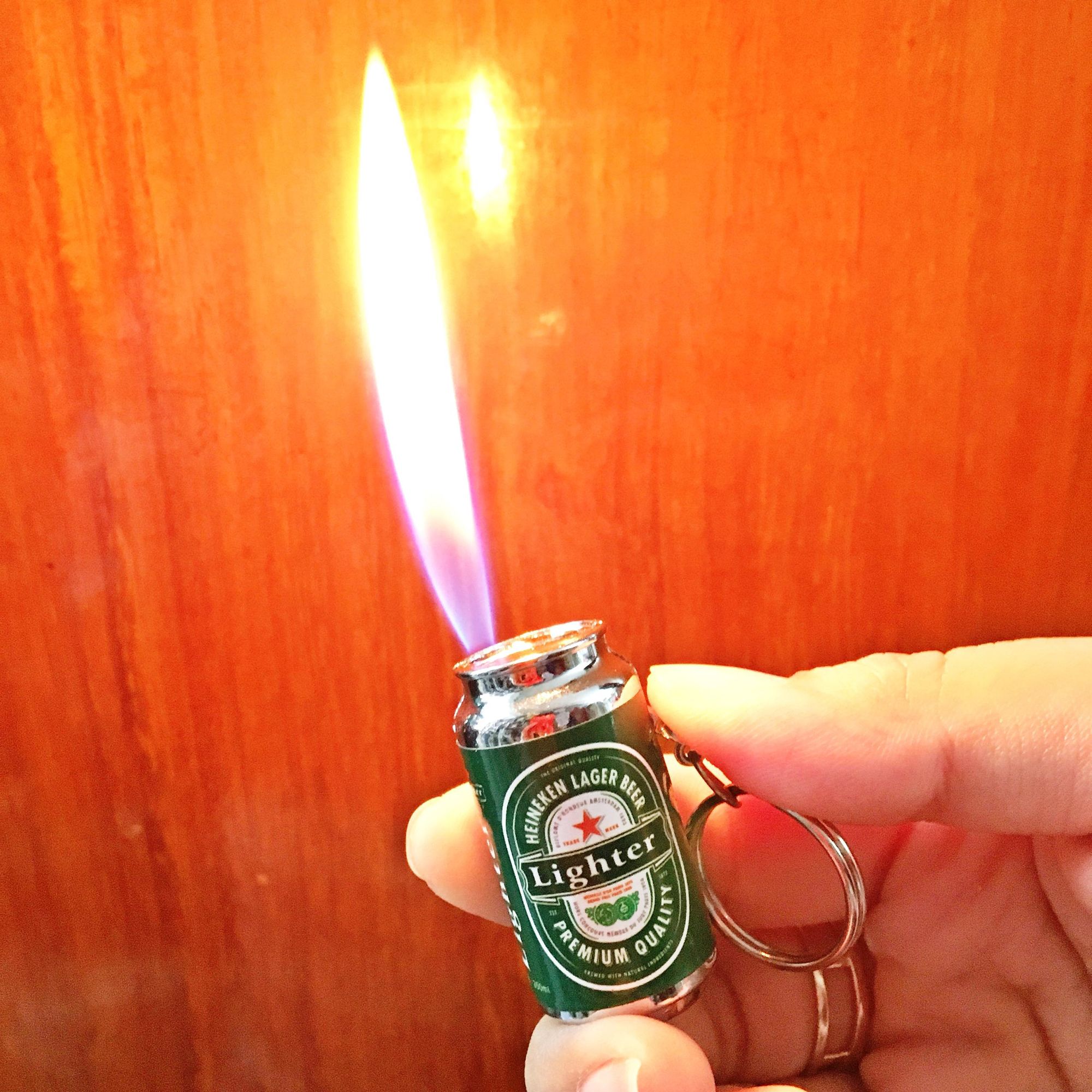 Bật Lửa Móc Khóa Hình Lon Bia Heineken Mini (Xài Gas)