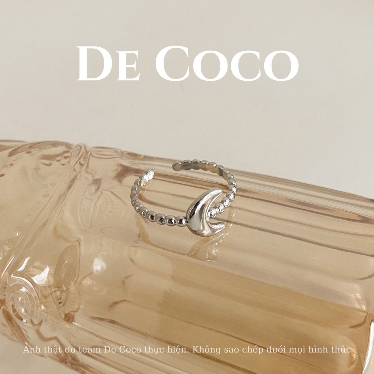 [KHÔNG ĐEN GỈ] Nhẫn titanium, nhẫn nữ Moonie De Coco