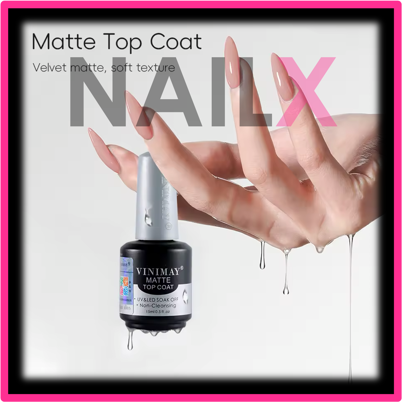 VINIMAY original 15ml MATTE TOP coat gel polish