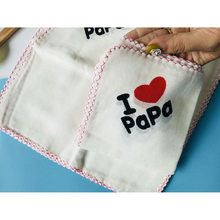 Combo 10 khăn xô trắng Papa Mama