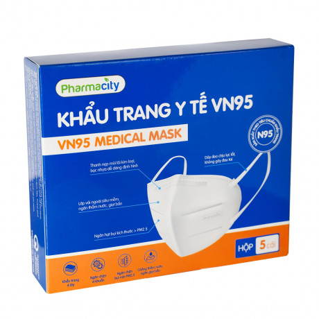 Khẩu trang y tế VN95 Pharmacity ( Hộp 5 cái )