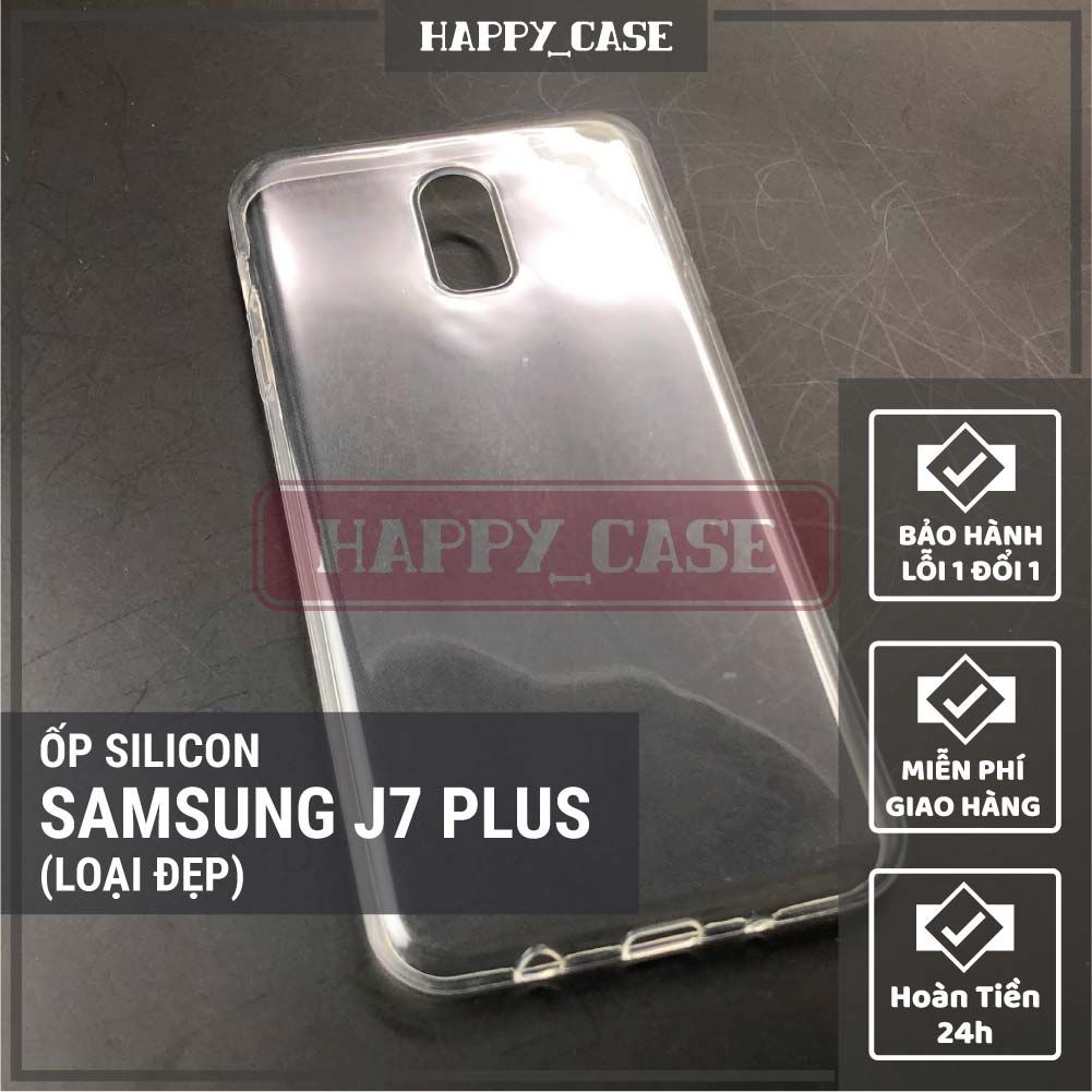 Ốp Điện Thoại Samsung J7 Plus Thin Transparent Silicon
