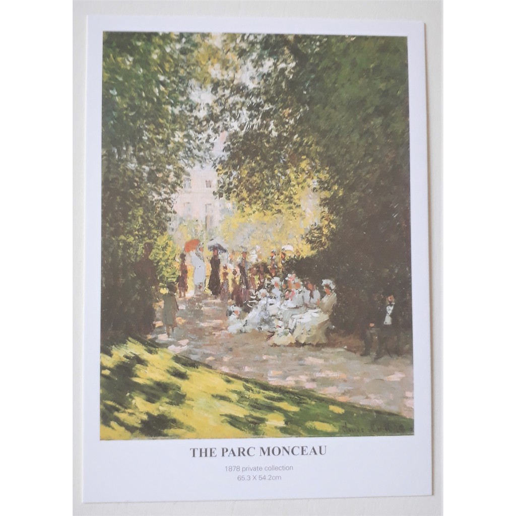 Tấm Bưu thiếp/ postcard phong cách tranh Monet - Cảnh và người