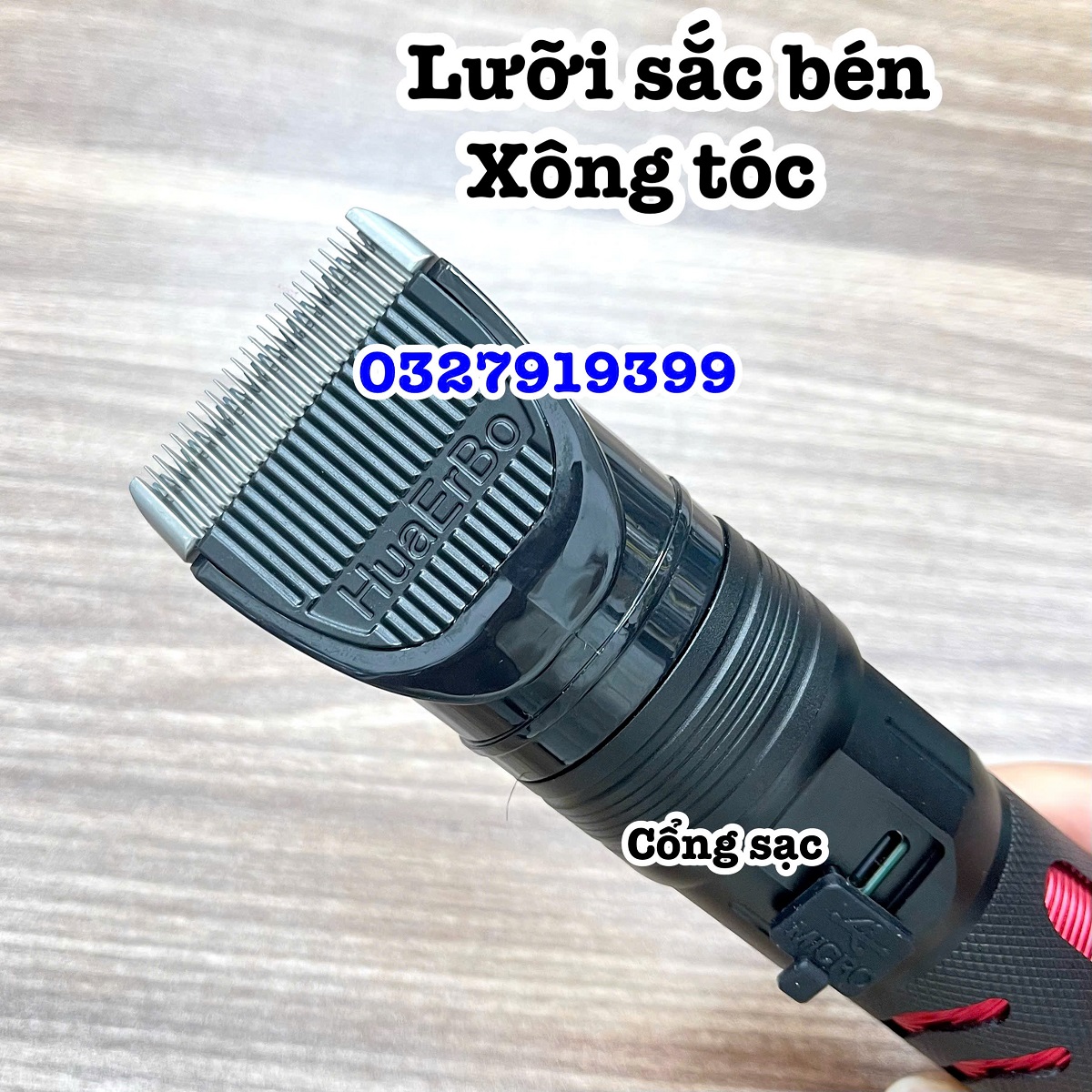 HuaErBo Tông Đơ Cắt Tóc Pin HuaErBo B68 - Thân Máy Thép Cao Cấp - Lưỡi Titanium và Ceramic - Màu Đen - Pin 5000mAh - Turbo Tăng Tốc - Tông Đơ Cắt Tóc Chuyên Nghiệp - Women