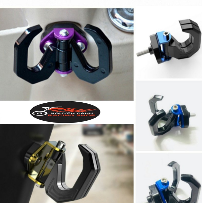 Móc treo đồ xe máy 2 móc xoay 180*