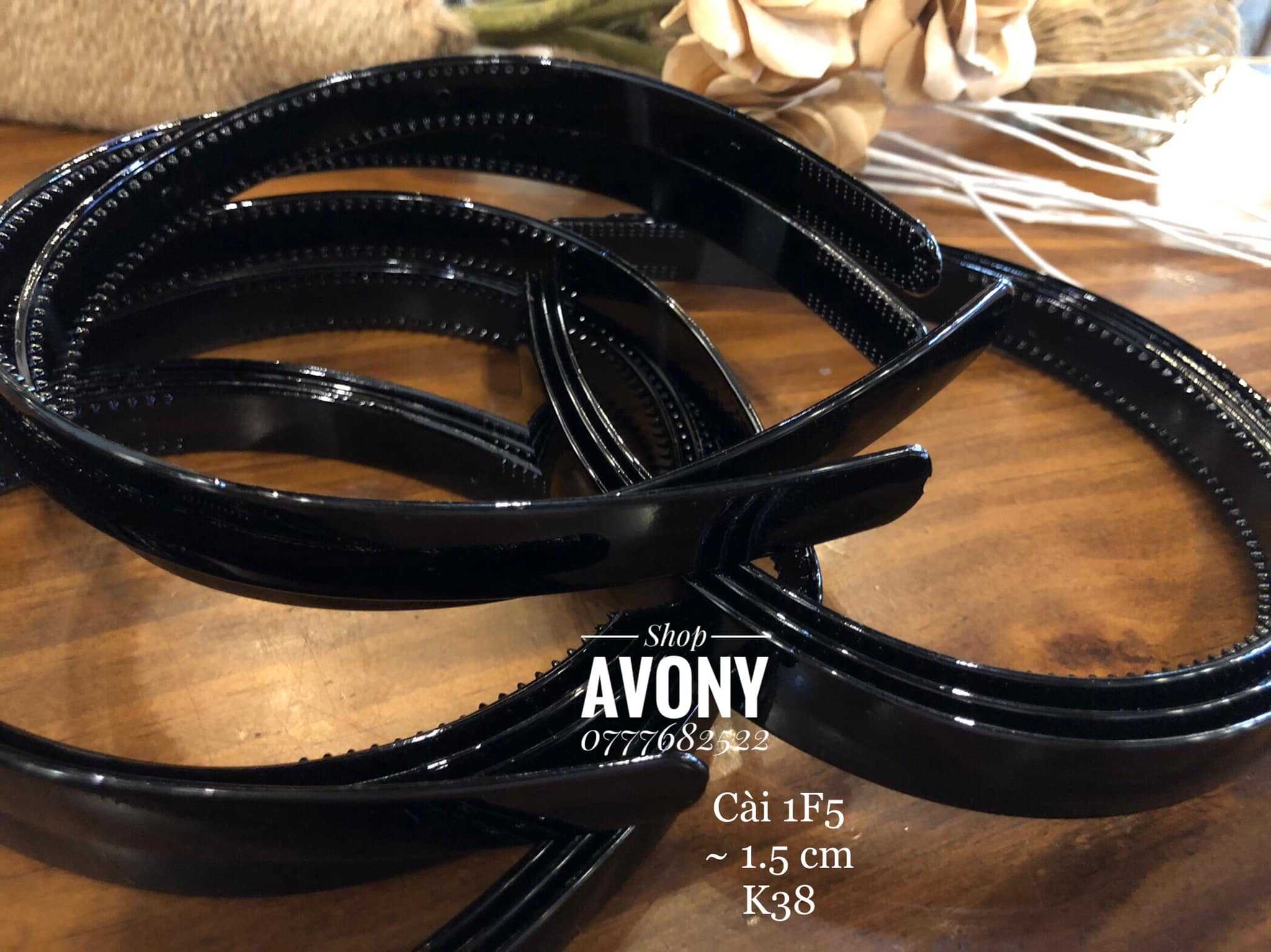 [HCM]combo 2 cài tóc nhựa đen bóng hàng Vn size 1F5