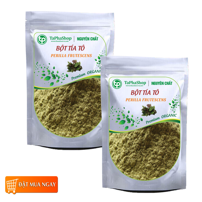 Bột tía tô nguyên chất 100g - tấn phát - hàng công ty chất lượng cao chuyên dùng để pha trà và nấu nước uống