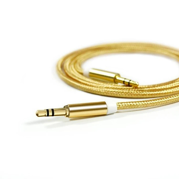Combo 2 dây cáp âm thanh 3.5mm sang 3.5mm dây dù dài 1M ( Giao màu ngẫu nhiên )