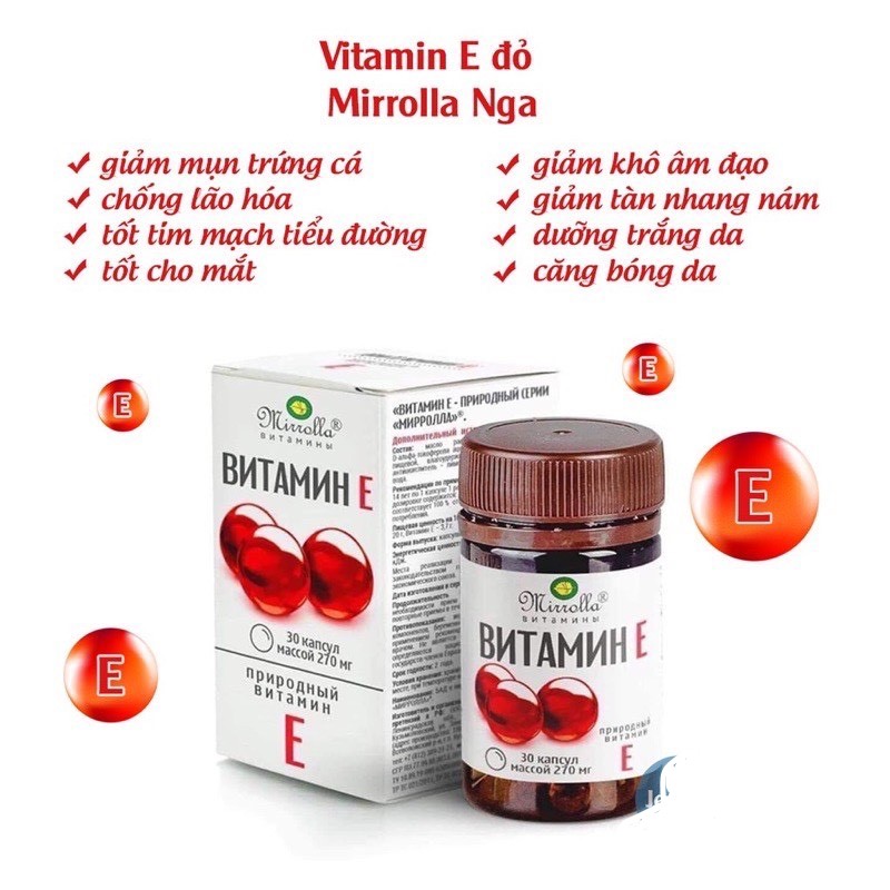 Vitamin E Đỏ Chính Hãng Nga 270mg