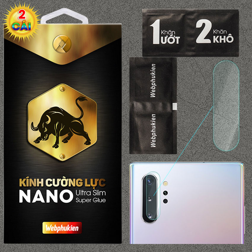 Kính cường lực Camera cho Samsung Galaxy Note 10 Plus hiệu Webphukien (Trong suốt)
