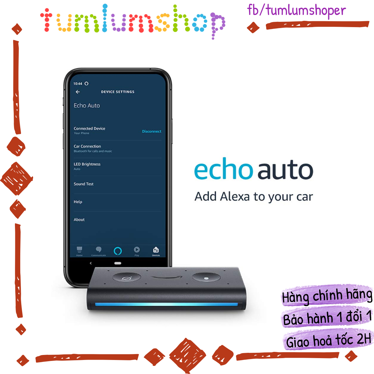 Amazon Echo Auto - Phiên bản Echo Dot Alexa dành cho ô tô