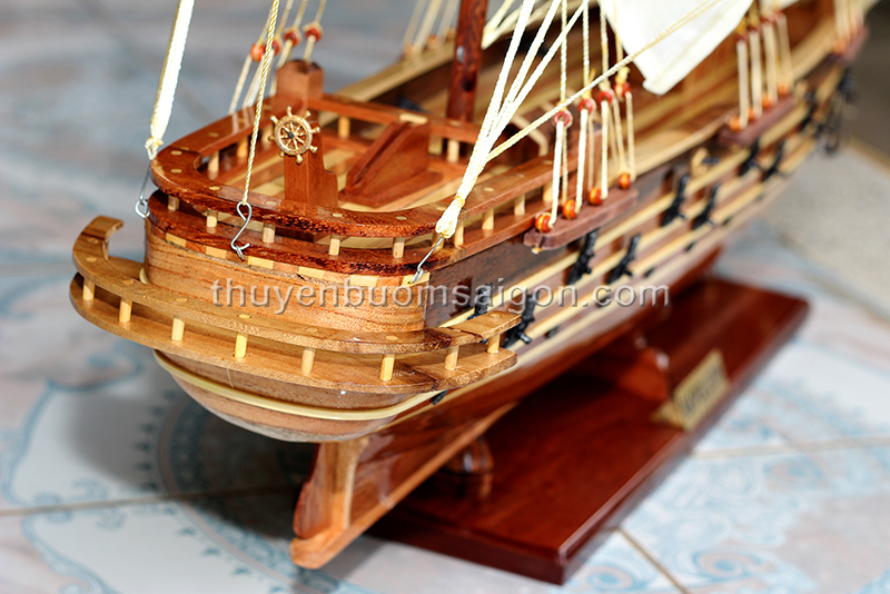 Mô hình thuyền buồm gỗ trang trí Napoleon dài 100cm