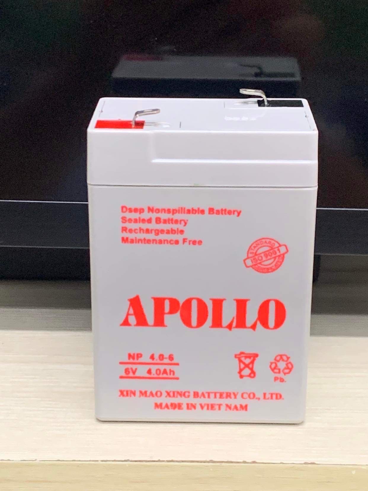 Bình ắc quy apollo khô 6v 4.0ah np 4.0-6