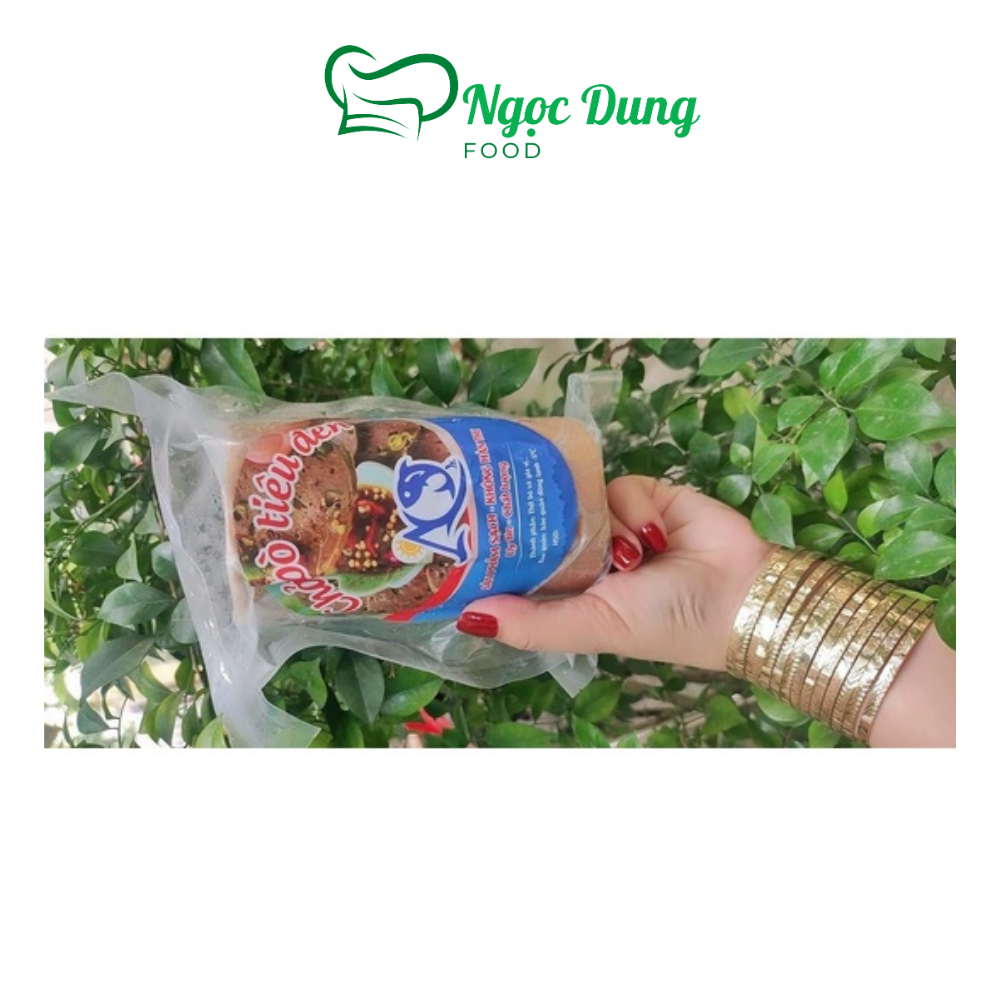 CHẢ BÒ TIÊU ĐEN Đòn 500gr (giao tphcm)