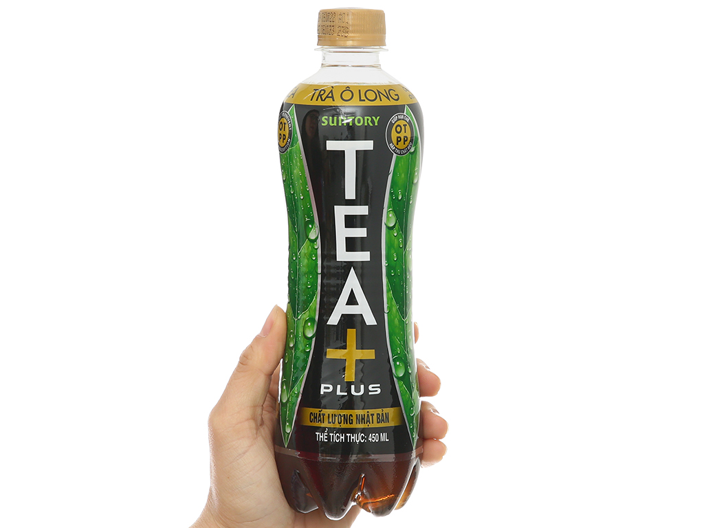 Lốc 6 chai trà ô long Tea Plus 450ml