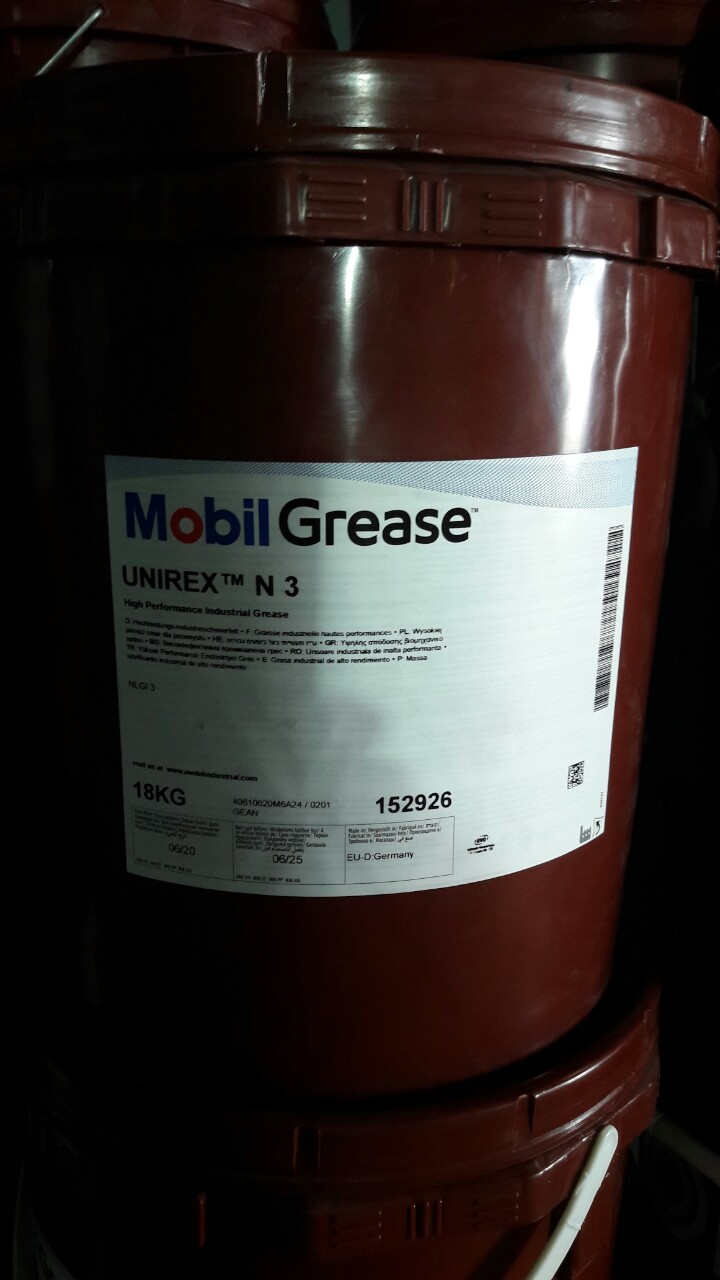 [HCM][Trả góp 0%]Mỡ chịu nhiệt Mobigrease Unirex N3 (18kg) - Mỡ bôi trơn Mobilgrease