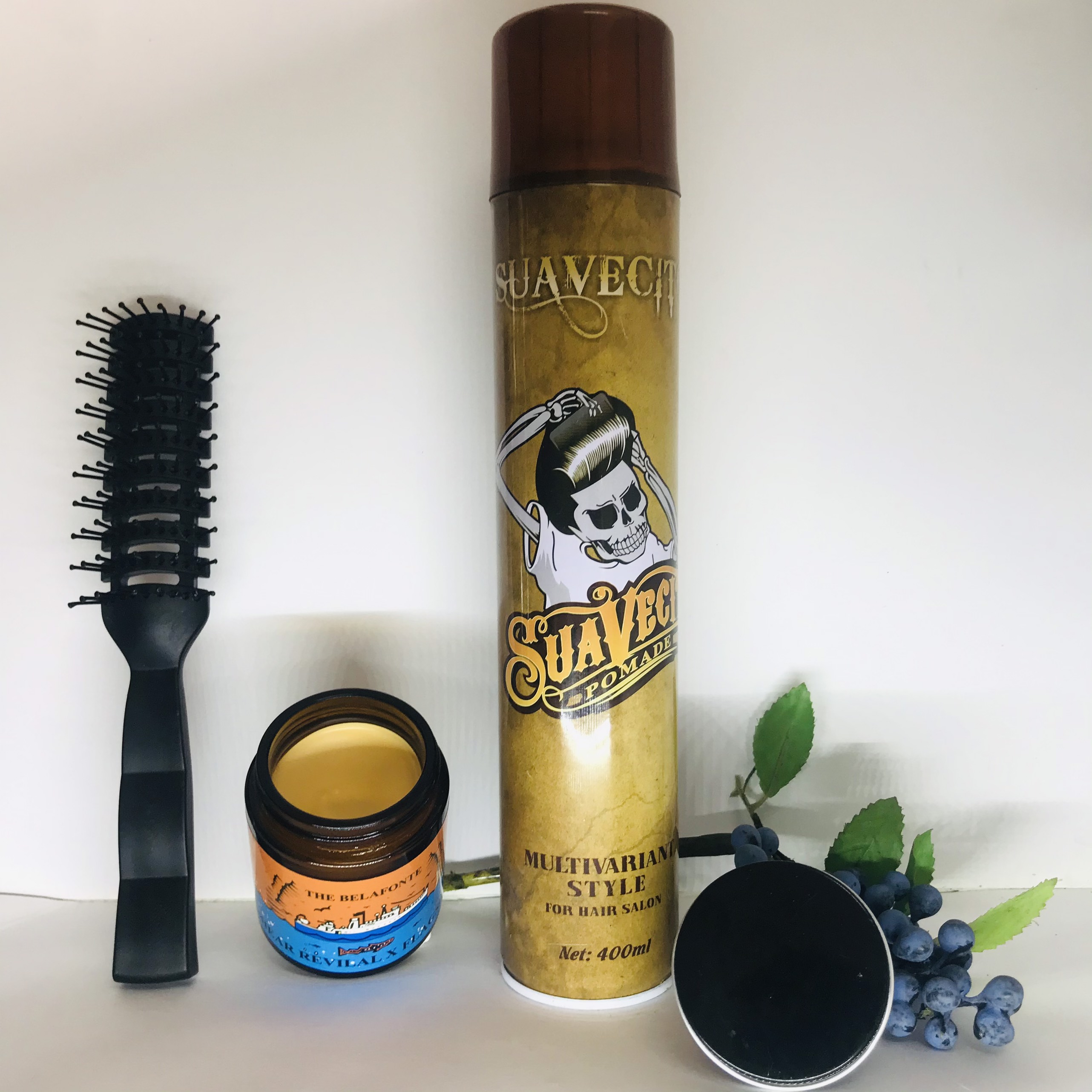 Combo Gôm Xịt Tóc SUAVECITO +  Sáp Vuốt Tóc THE BELAFONTE CLAY