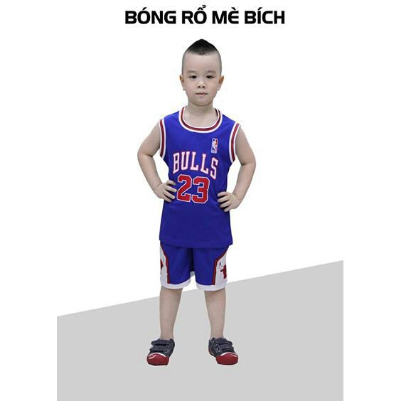 Bộ Trẻ Em Bóng Rổ Nba Bull Vàng