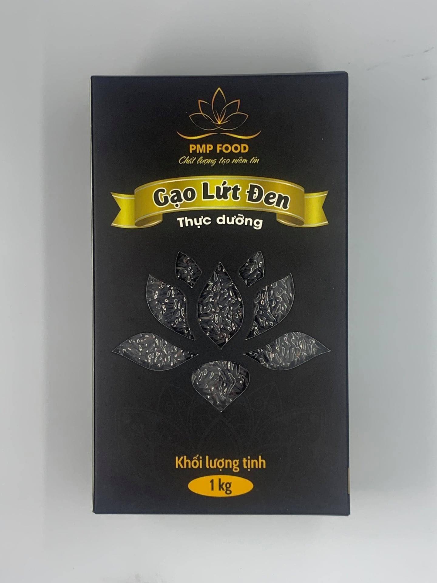 Gạo lứt đen thực dưỡng, gạo lức đen PMP Food 1kg/hộp