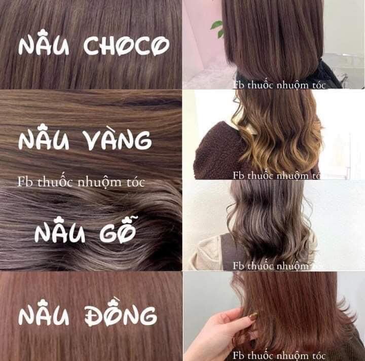 Combo Nhuộm Tóc Tone Nâu Hot trend (gồm màu nhuộm-oxi-gang tay)